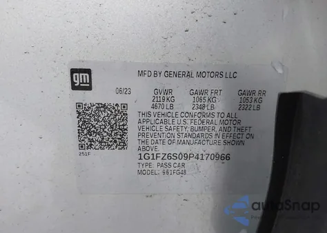 2023 Chevrolet Bolt Euv Fwd Premier from USA, damaged, VIN 1G1FZ6S09P4170966